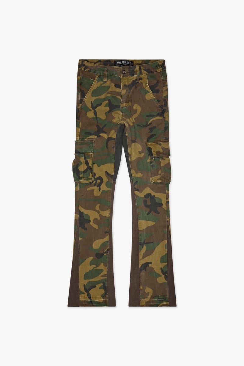 Geno Er Green Stacked Flare Jean