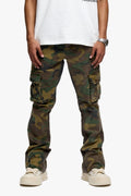 Geno Stacked Flare Jean Er Green