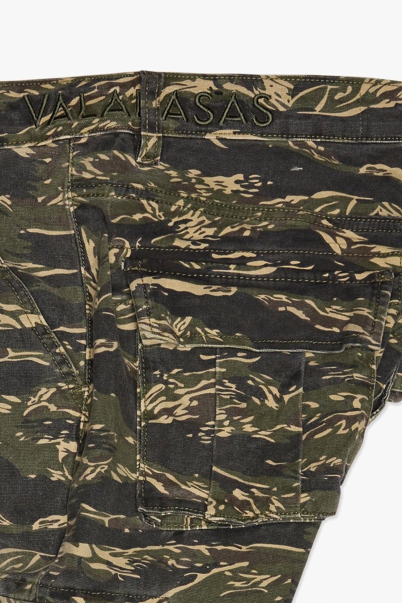 Geno Stacked Flare Jean Tac Green - Valabasas