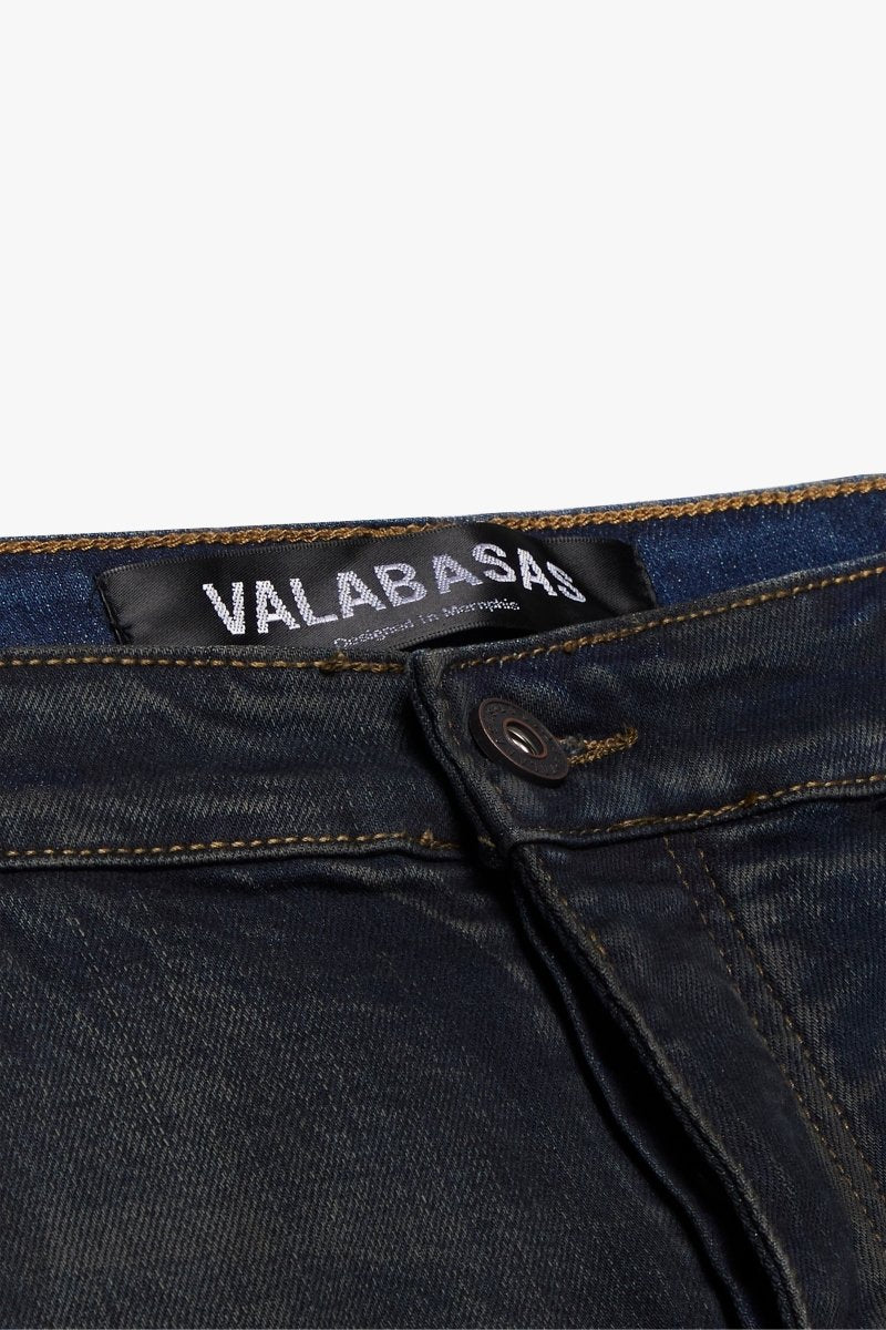 "GLAZ" STACKED DK BLUE WASH - Valabasas
