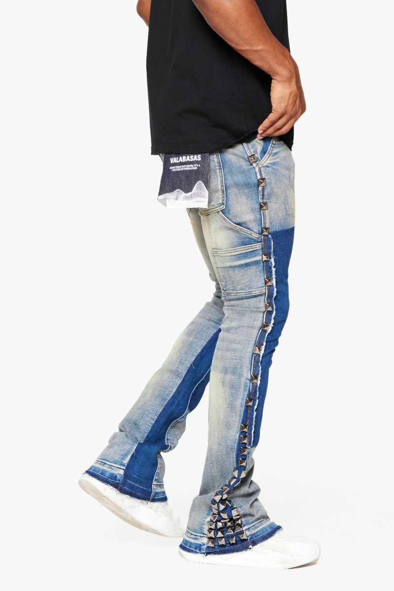 "GLAZ" STACKED FLARE JEAN BLUE BIANCA - Valabasas