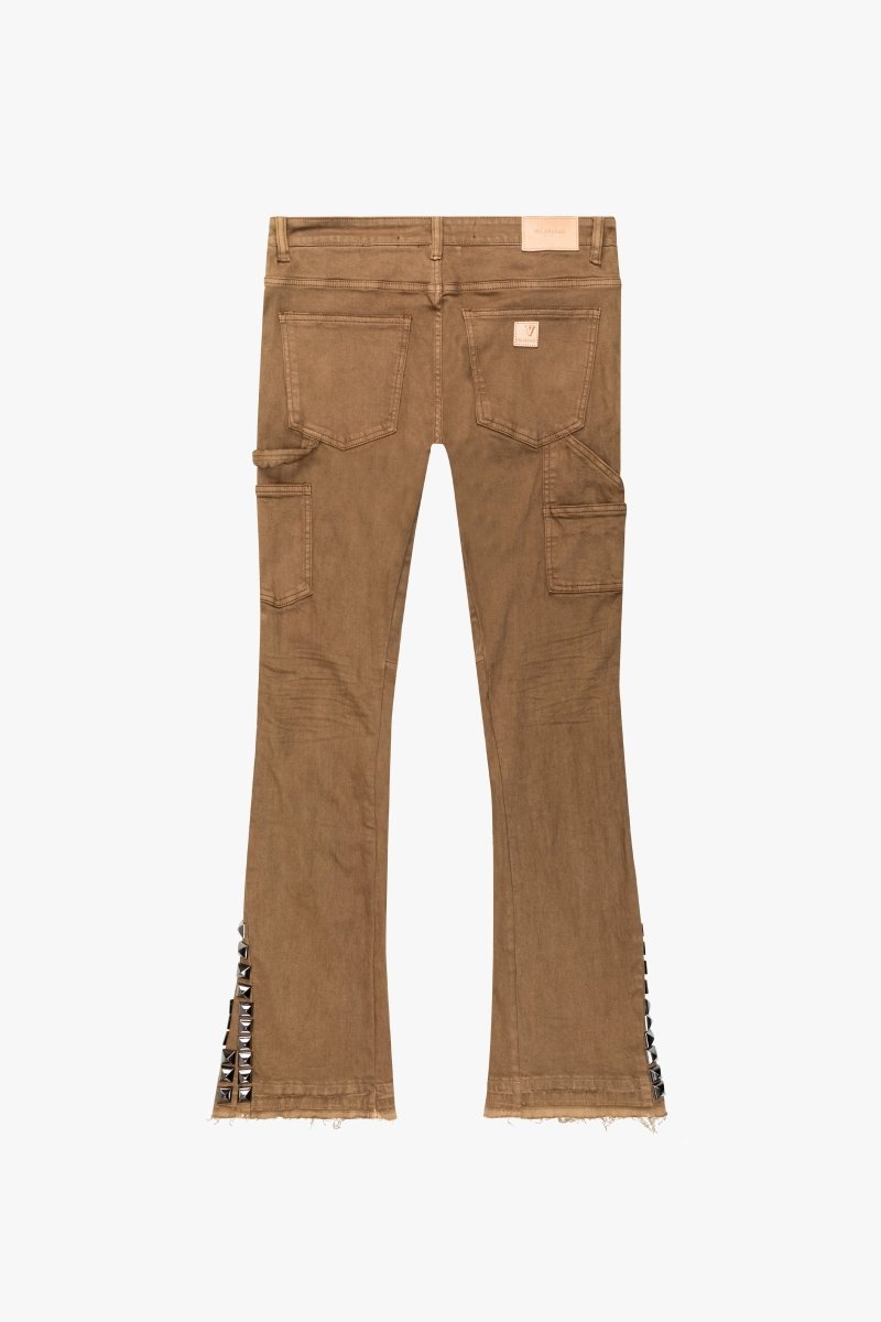 "GLAZ" STACKED FLARE JEAN SAND DRIFT - Valabasas