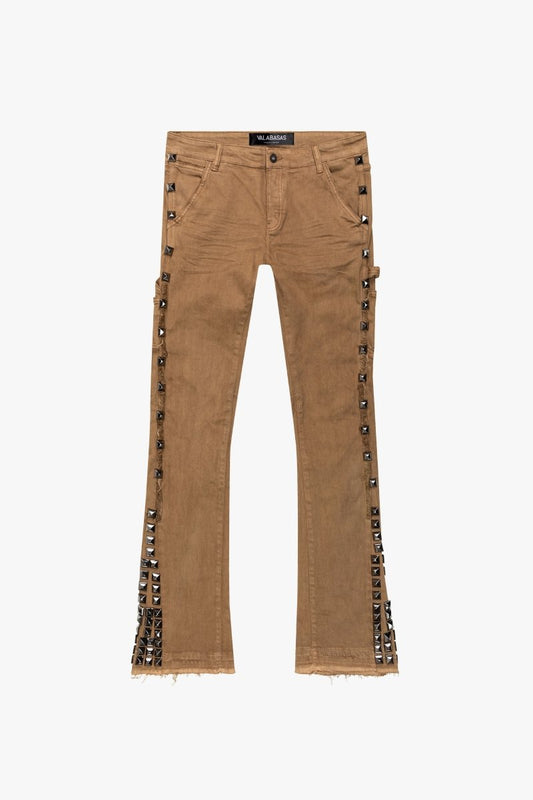 "GLAZ" STACKED FLARE JEAN SAND DRIFT - Valabasas