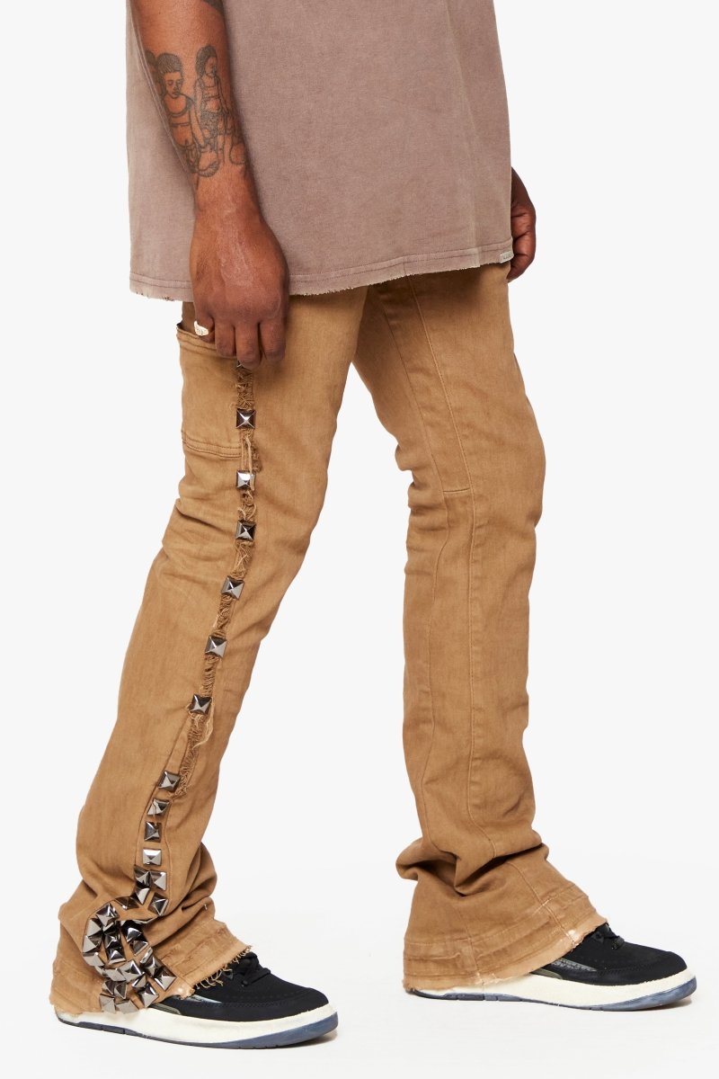 "GLAZ" STACKED FLARE JEAN SAND DRIFT - Valabasas