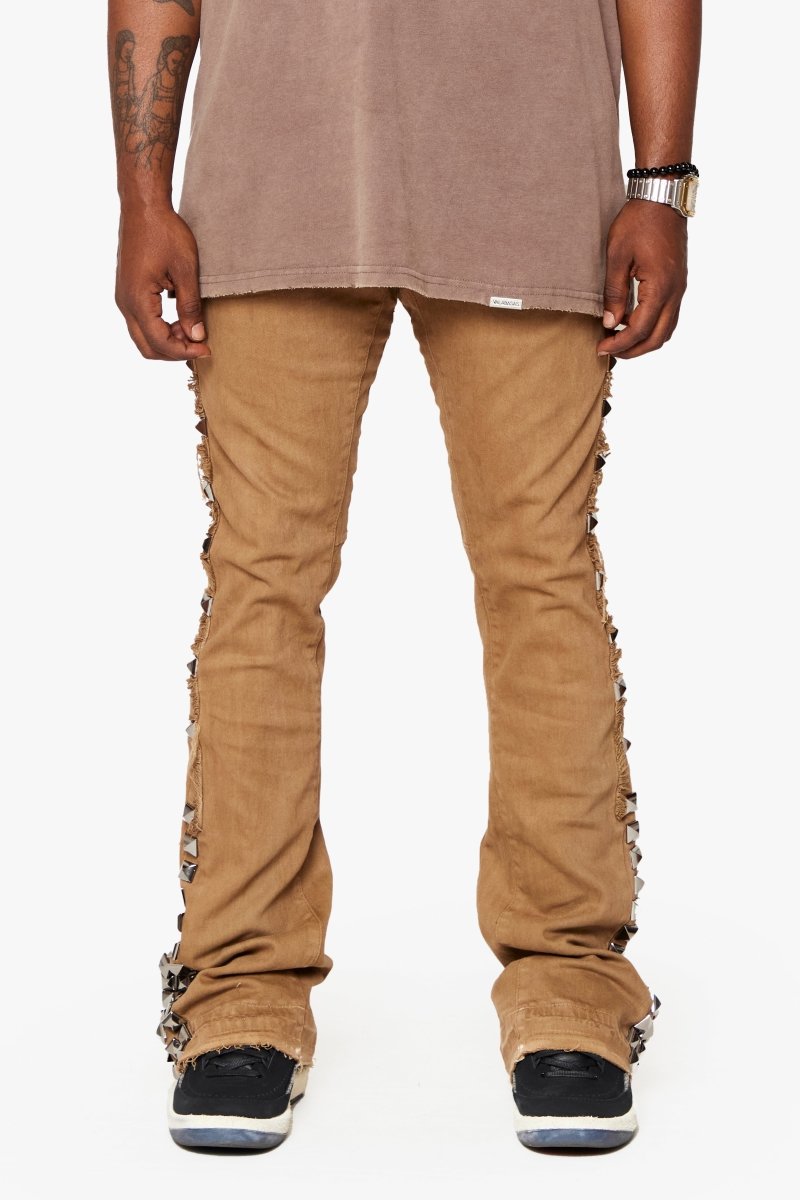 "GLAZ" STACKED FLARE JEAN SAND DRIFT - Valabasas