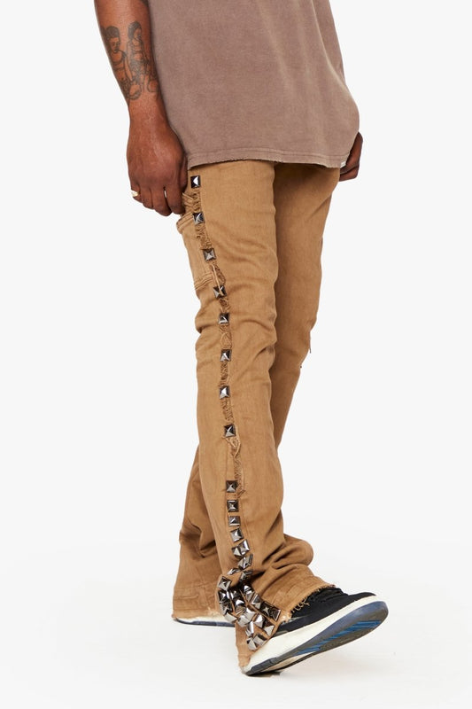 "GLAZ" STACKED FLARE JEAN SAND DRIFT - Valabasas