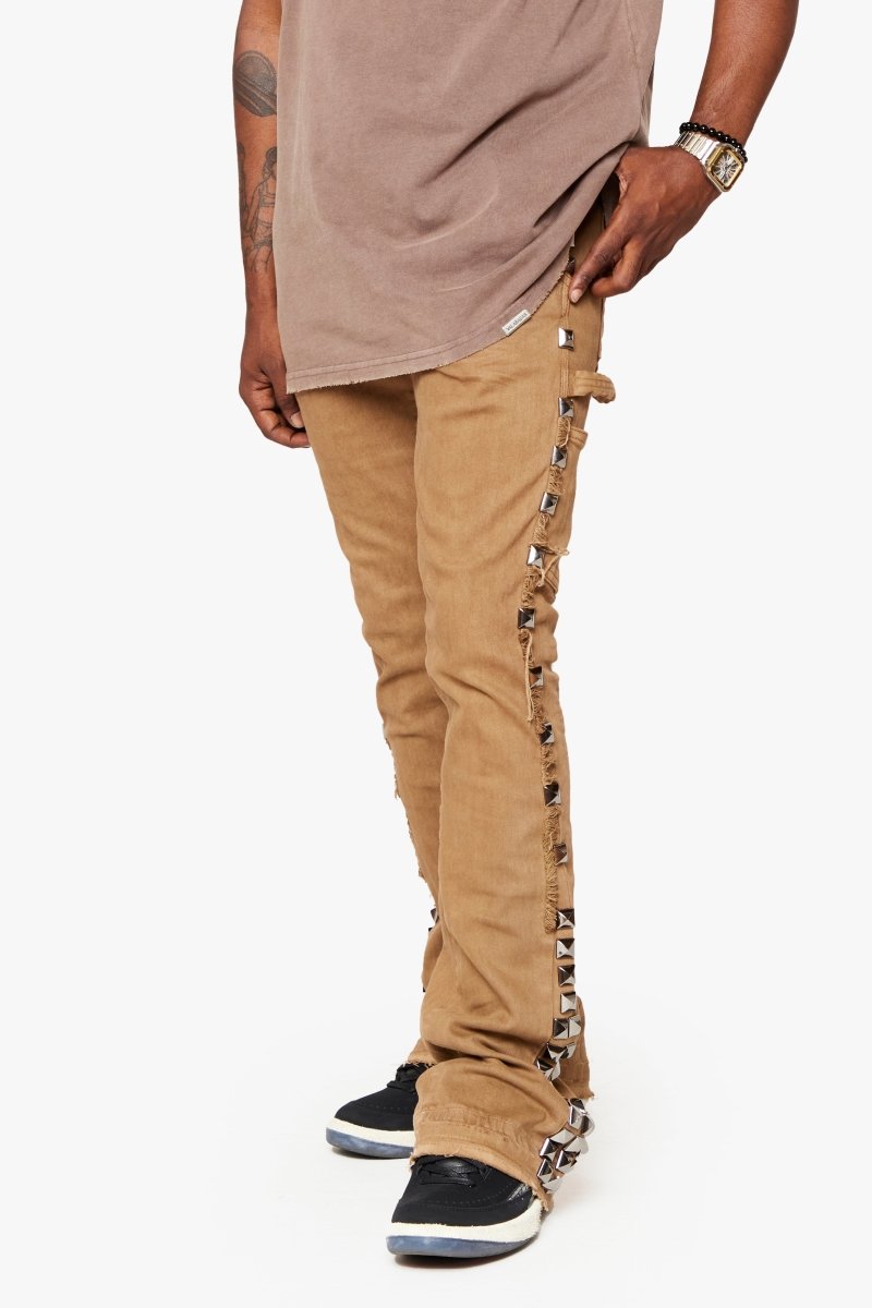 "GLAZ" STACKED FLARE JEAN SAND DRIFT - Valabasas