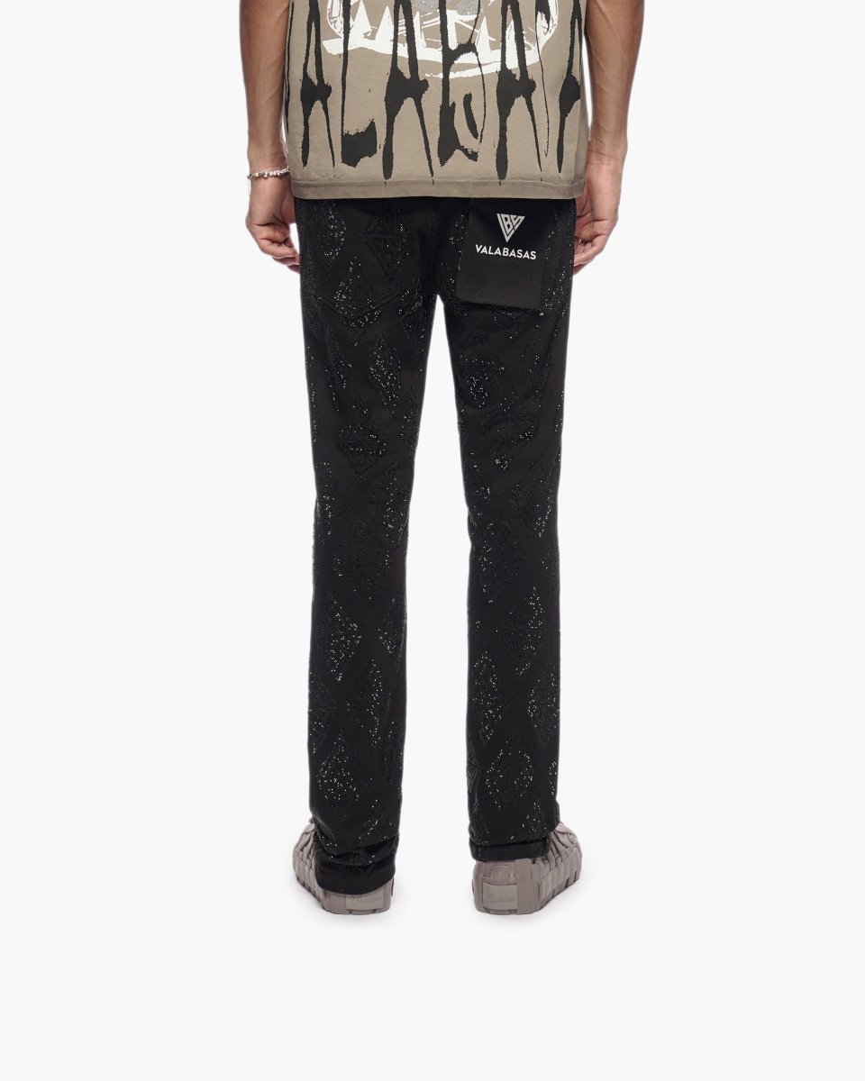 Glim Stacked Flare Jeans Black - Valabasas