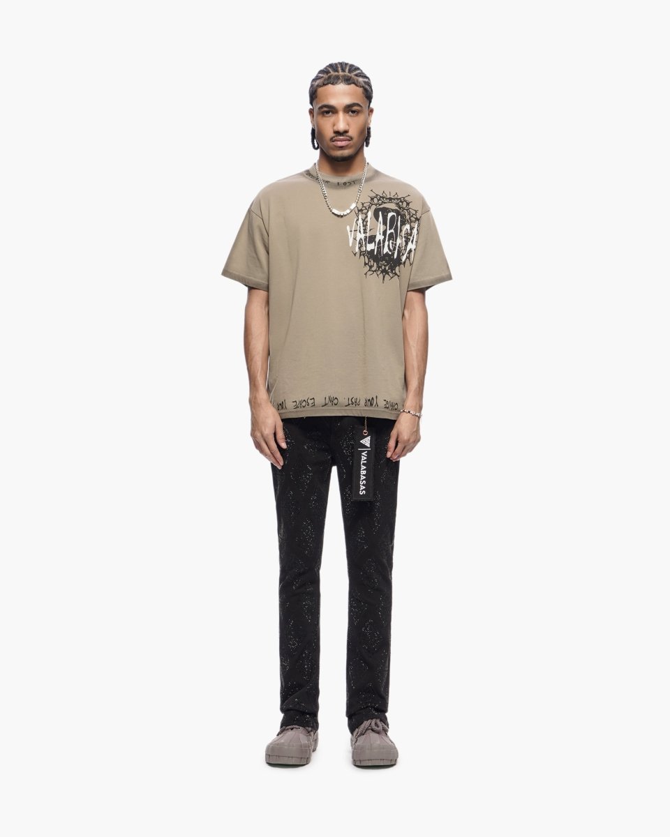 Glim Stacked Flare Jeans Black - Valabasas