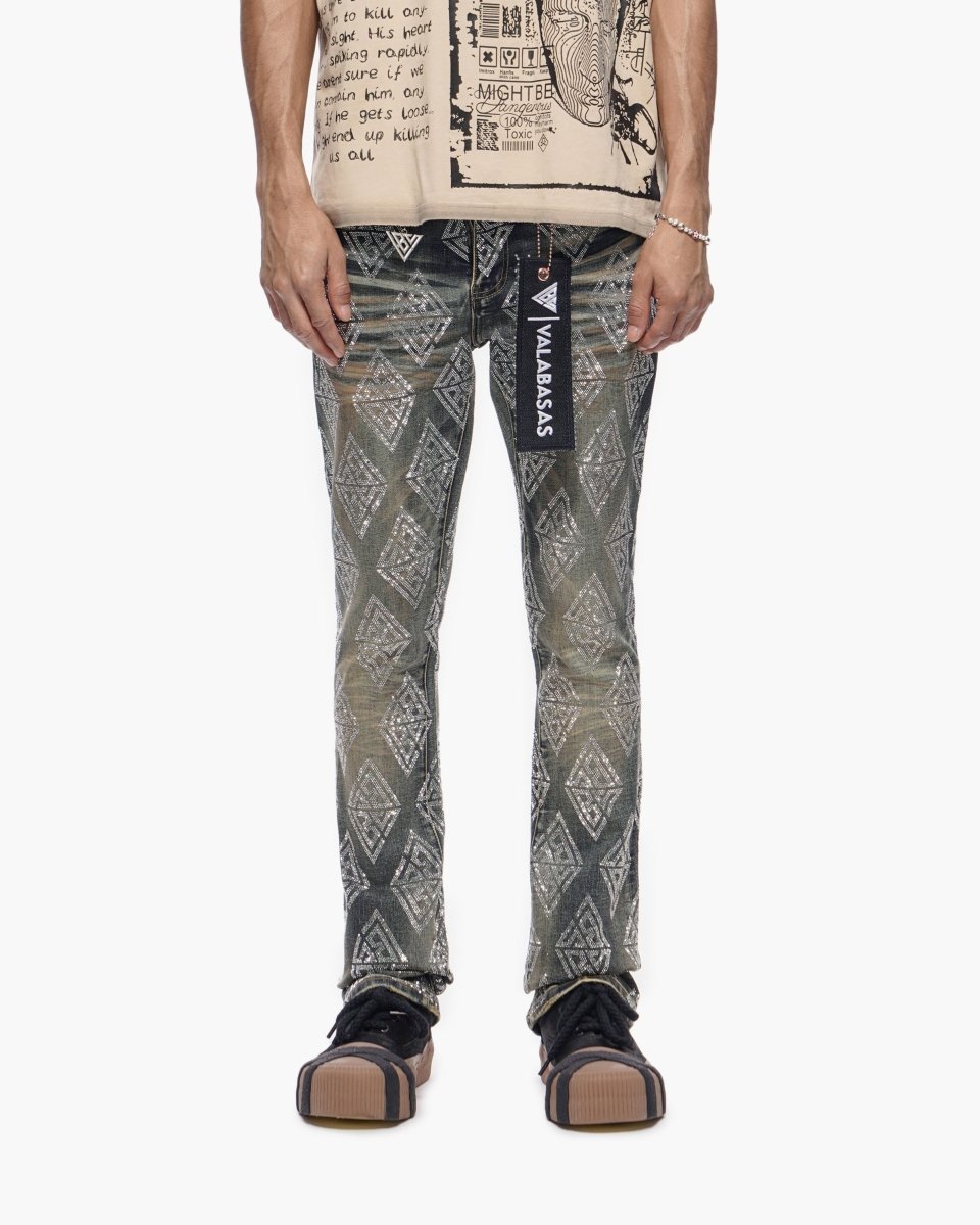 Rhinestone Denim Jeans for Men – Valabasas