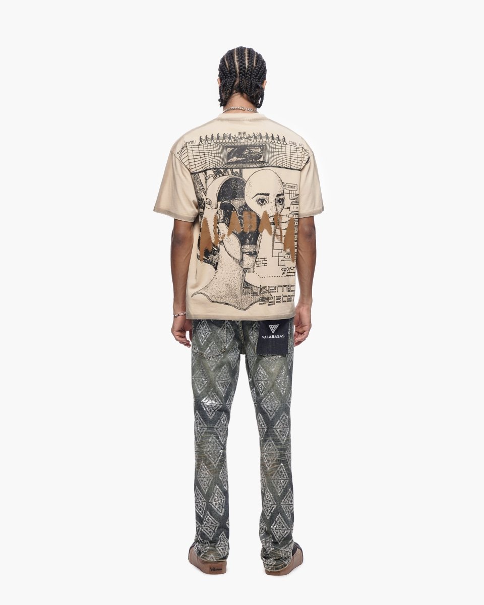 Glim Stacked Flare Jeans Dark Blue Wash - Valabasas