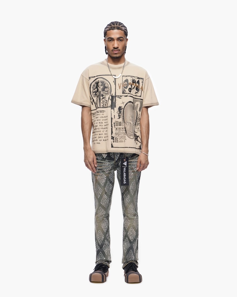 Glim Stacked Flare Jeans Dark Blue Wash - Valabasas