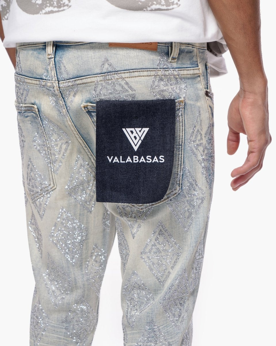 Glim Stacked Flare Jeans Light Blue Wash - Valabasas