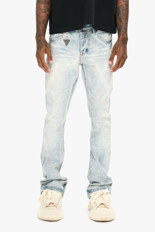 Glim Stacked Flare Jeans Light Blue Wash - Valabasas