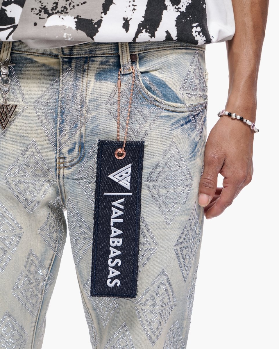Glim Stacked Flare Jeans Light Blue Wash – Valabasas