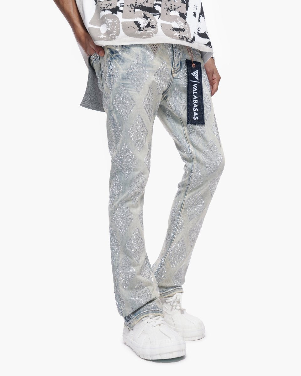 Glim Stacked Flare Jeans Light Blue Wash – Valabasas