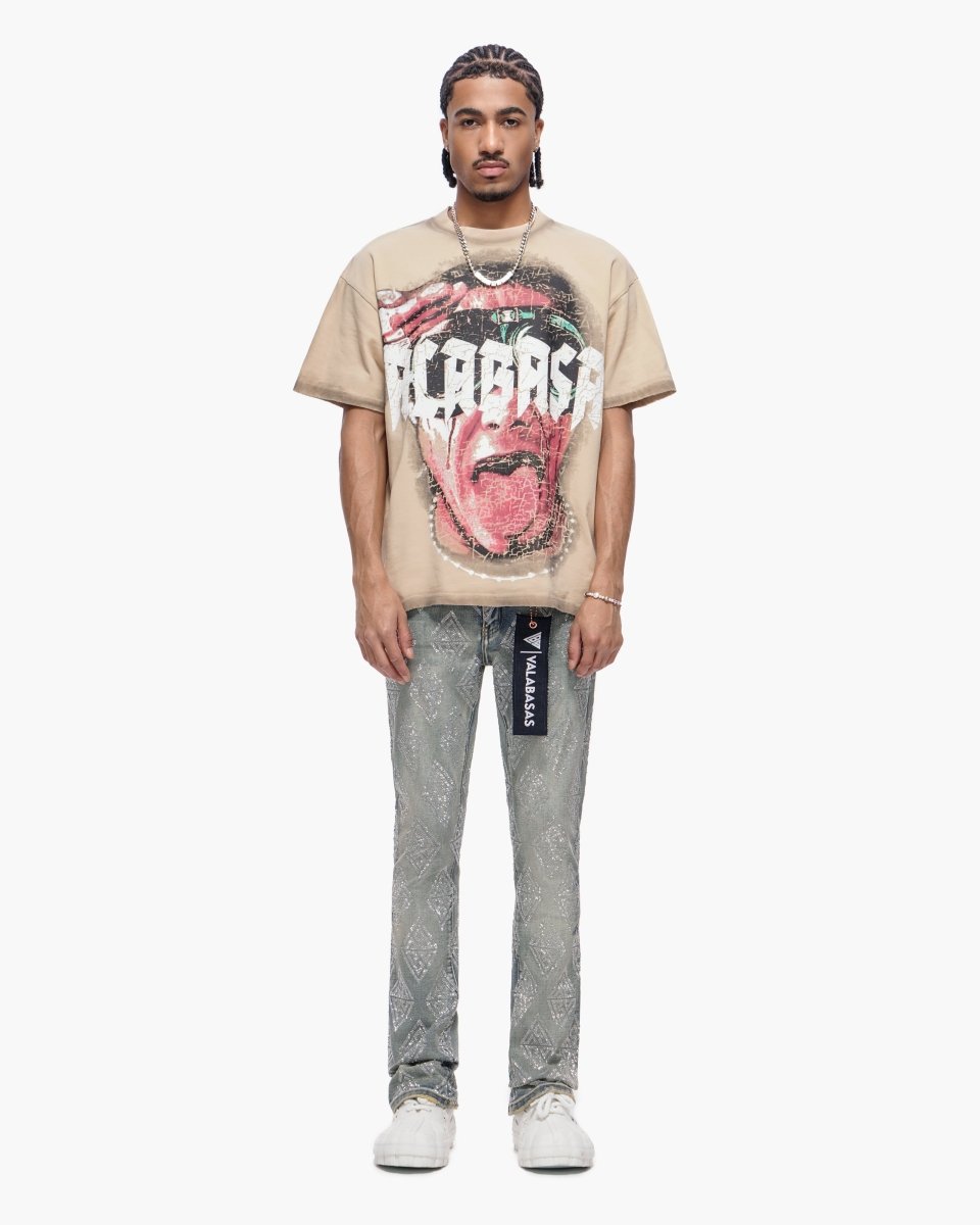 Glim Stacked Flare Jeans Vintage Wash - Valabasas