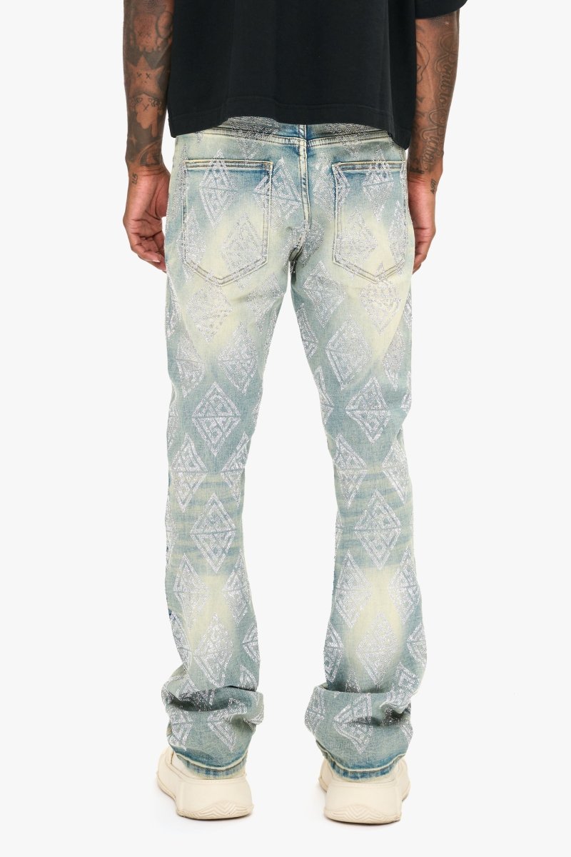 Glim Stacked Flare Jeans Vintage Wash - Valabasas
