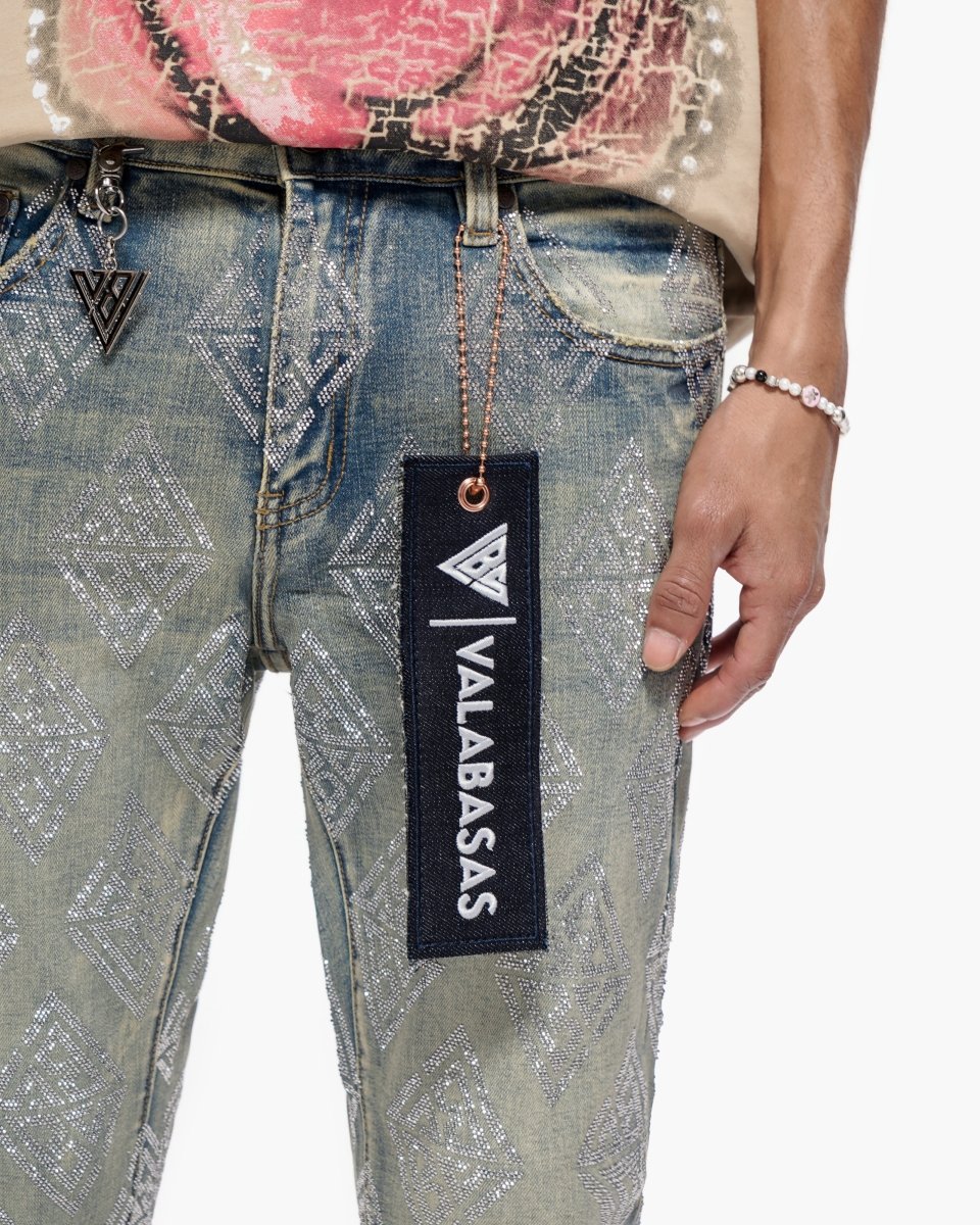 Glim Stacked Flare Jeans Vintage Wash - Valabasas