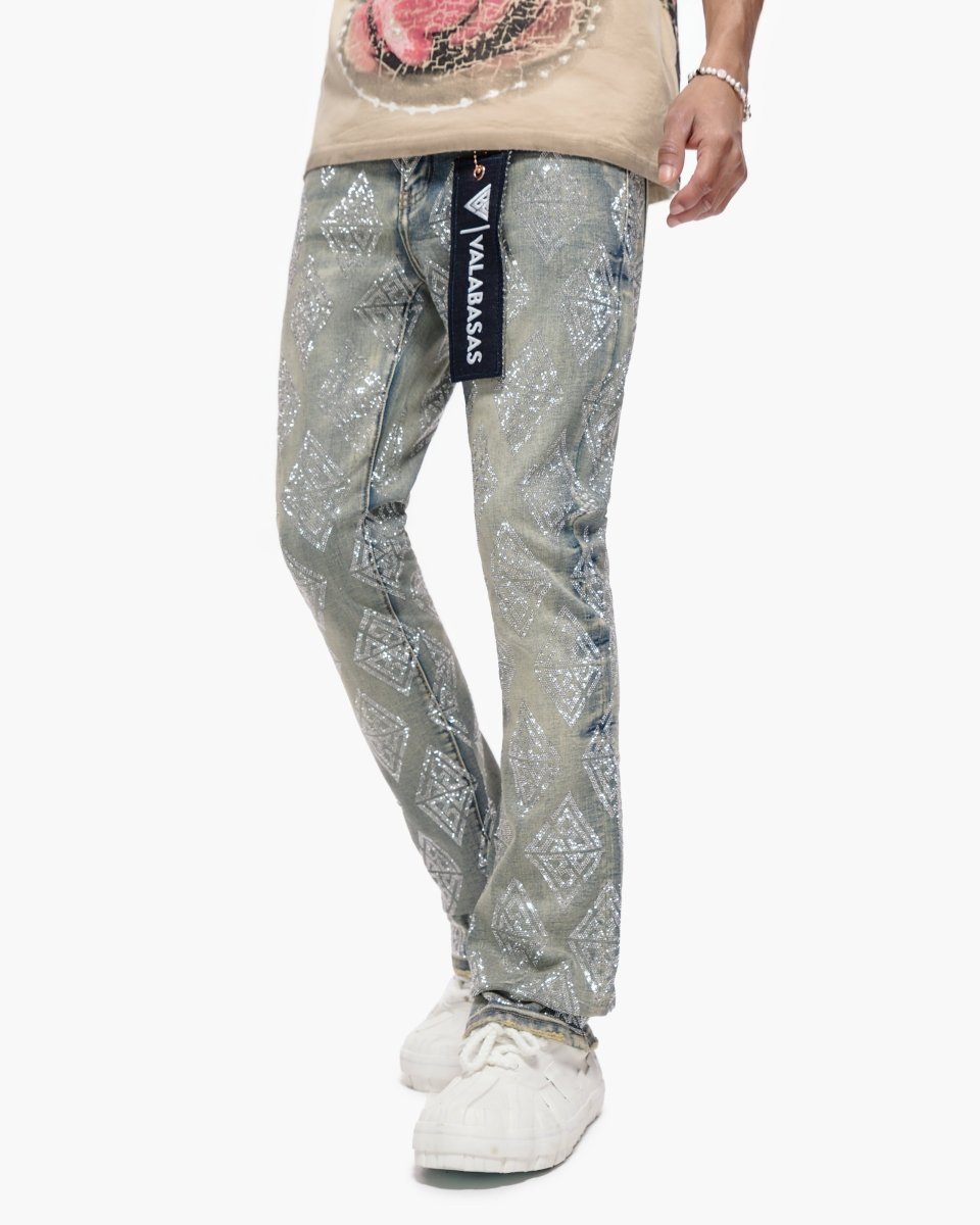 Glim Stacked Flare Jeans Vintage Wash - Valabasas