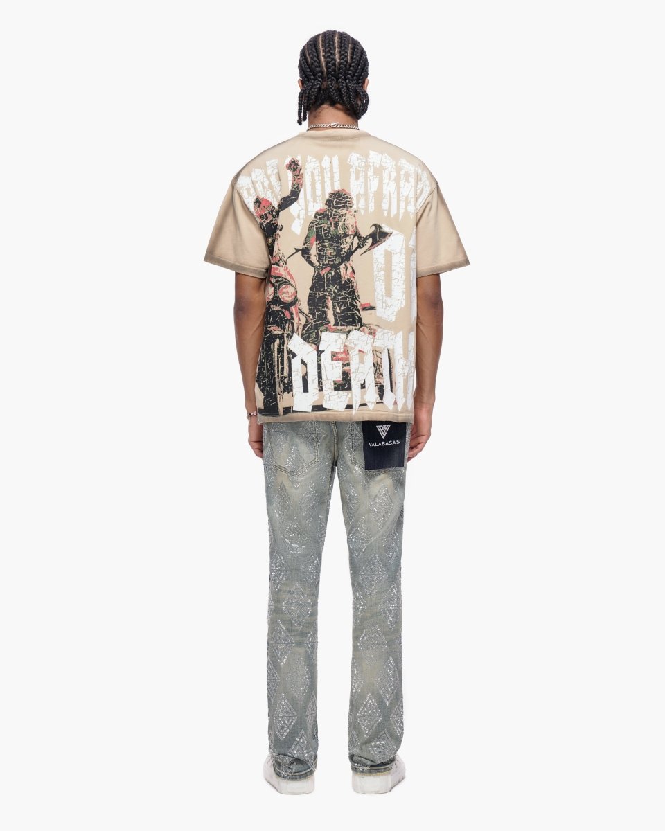 Glim Stacked Flare Jeans Vintage Wash - Valabasas