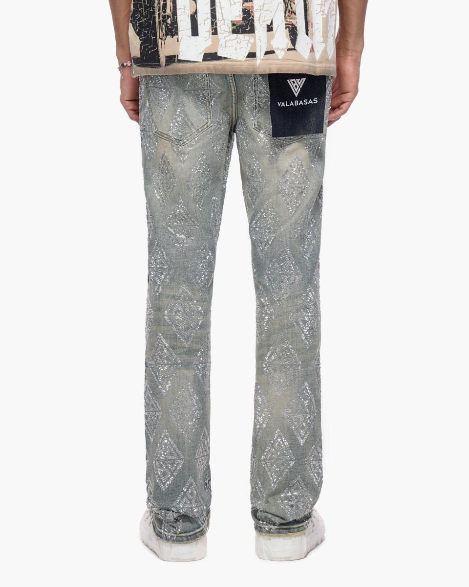 Glim Stacked Flare Jeans Vintage Wash - Valabasas
