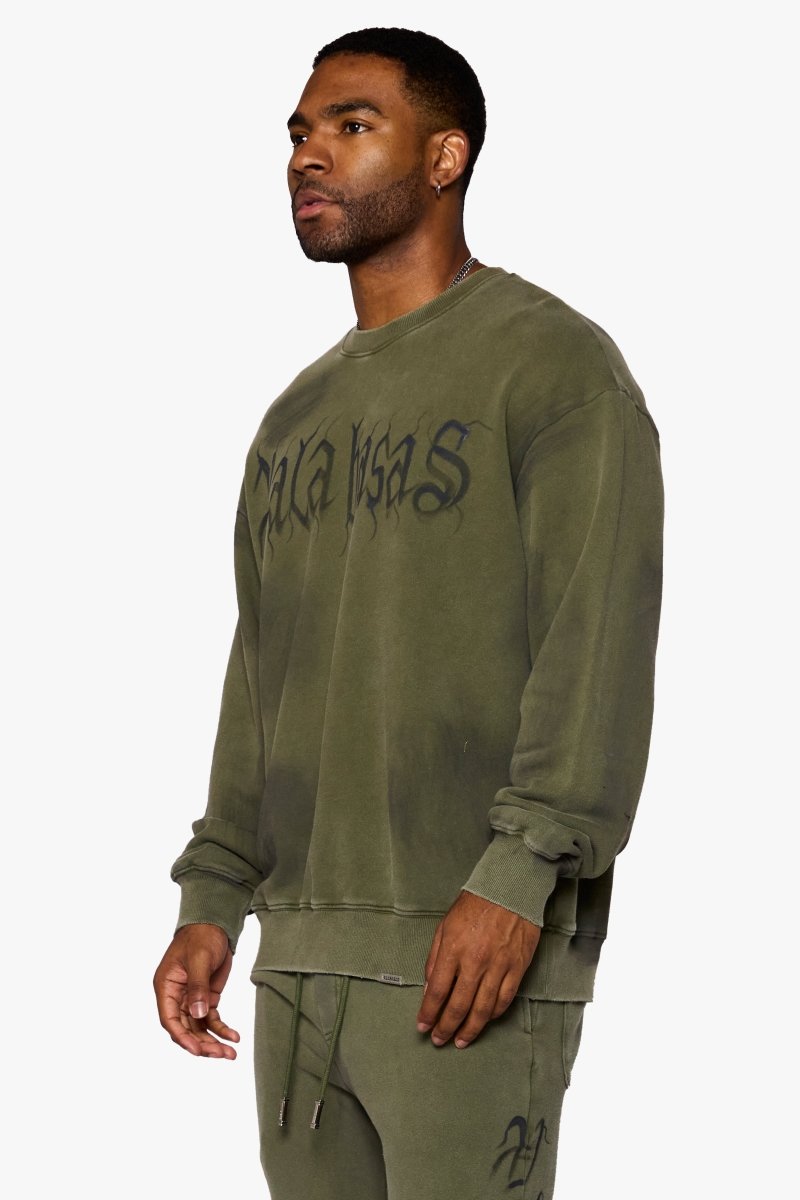 "GLYPHIQUE" OLIVE LONG SLEEVE