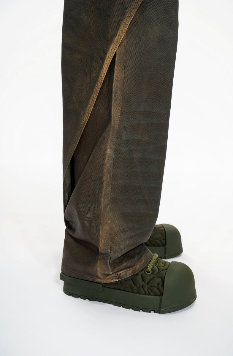 Gozai Vintage Brown Waxed Baggy - Valabasas