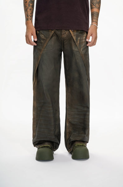 Gozai Vintage Brown Waxed Baggy – Valabasas