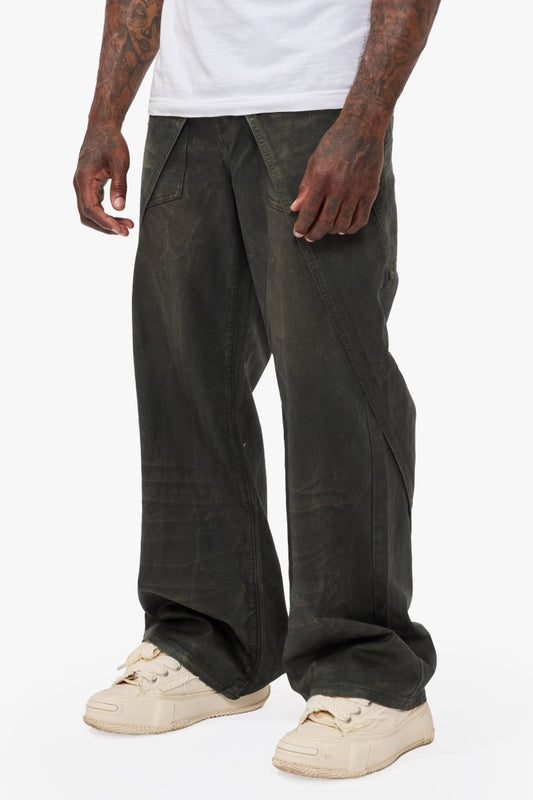 Gozai Vintage Olive Waxed Baggy - Valabasas