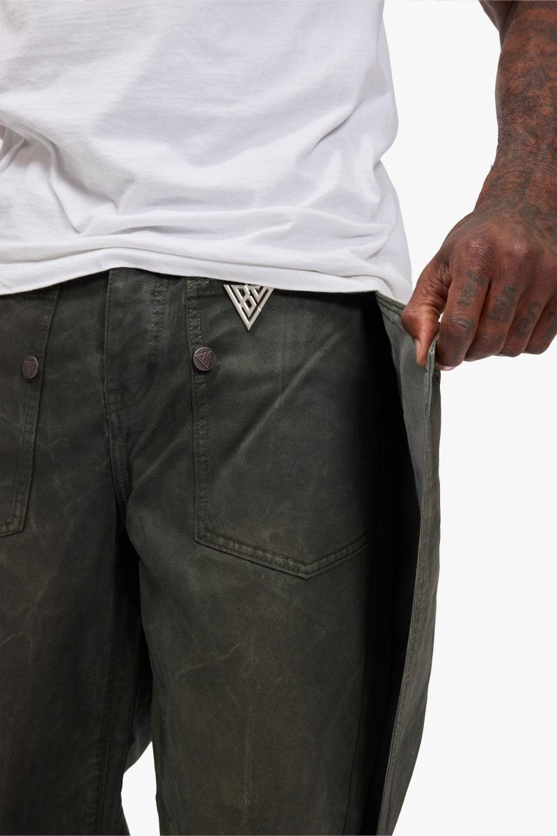 Gozai Vintage Olive Waxed Baggy - Valabasas