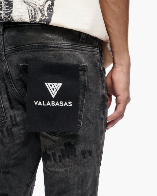 Graft Stacked Denim Grey Washed - Valabasas