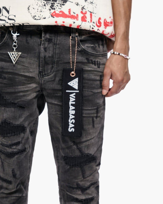 Graft Stacked Denim Grey Washed - Valabasas