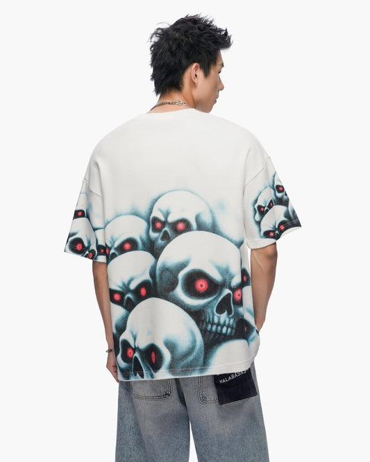 Grave Digger White Thermal Tee - Valabasas