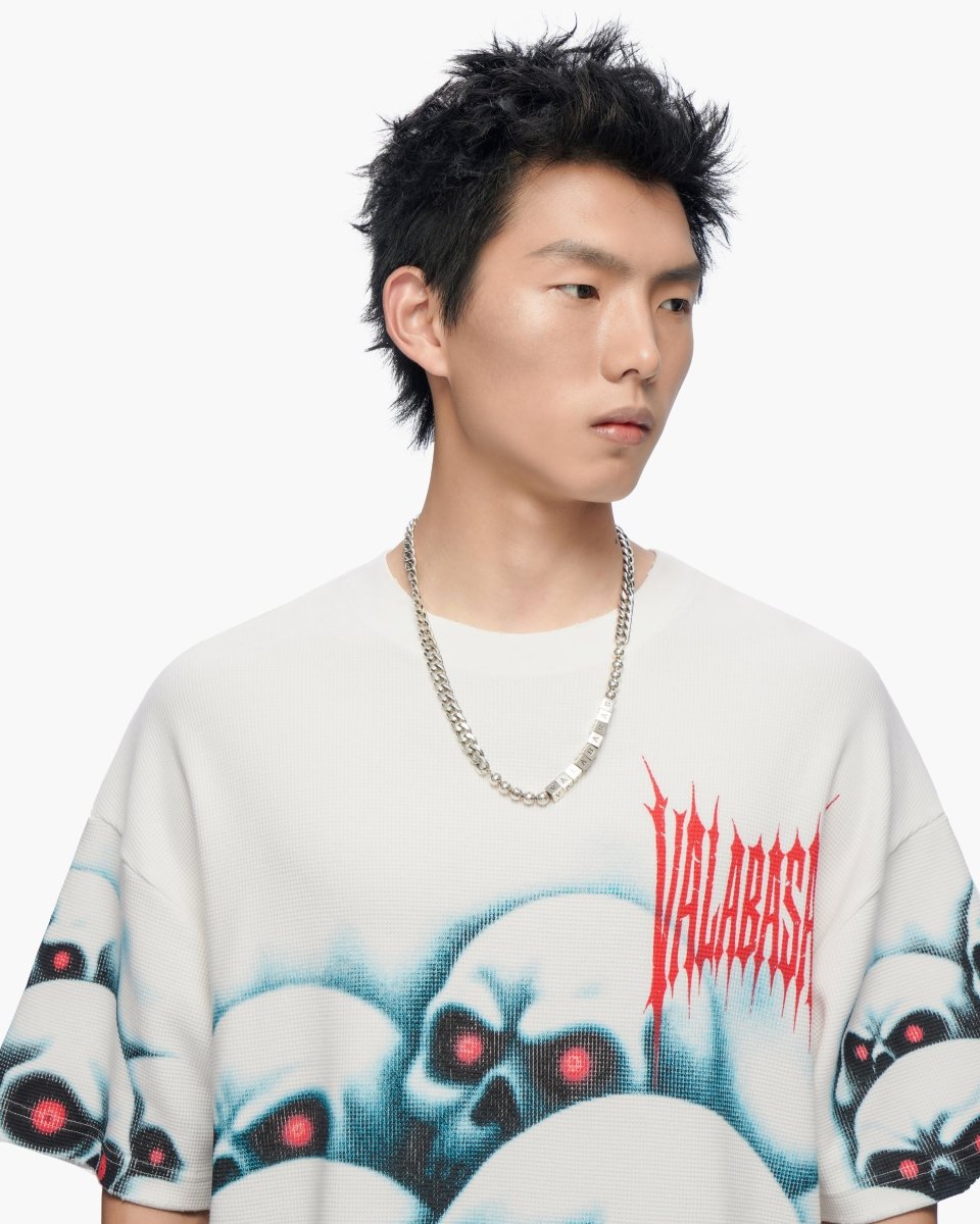 Grave Digger White Thermal Tee - Valabasas