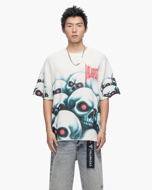 Grave Digger White Thermal Tee - Valabasas