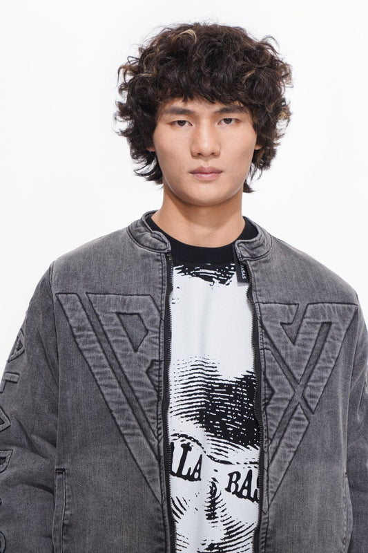 Harley Grey Wash Denim Jacket - Valabasas