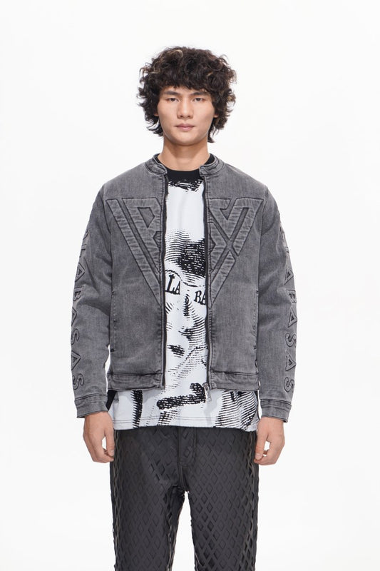 Harley Grey Wash Denim Jacket - Valabasas
