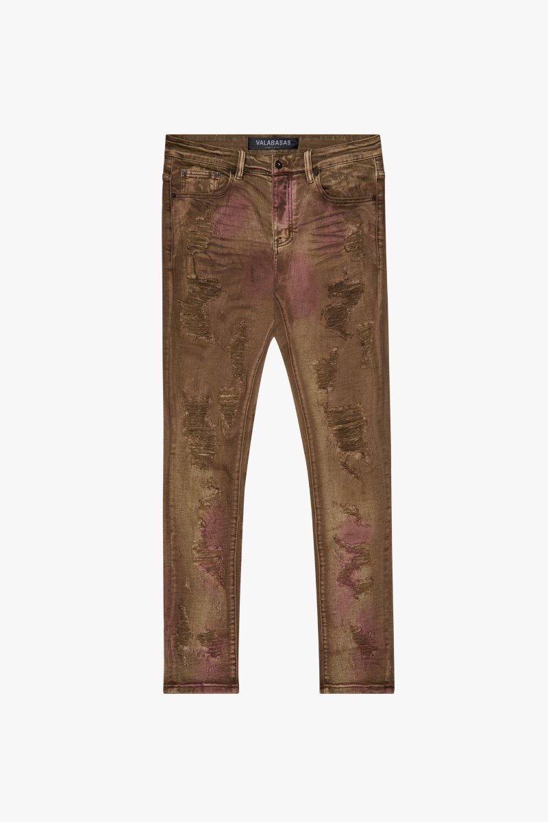 "HARVEST" SKINNY BROWN WASH - Valabasas