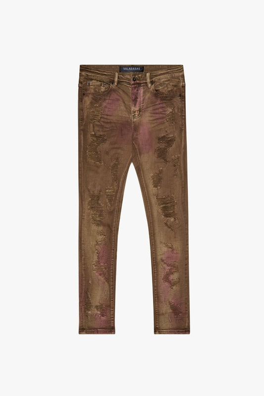 "HARVEST" SKINNY BROWN WASH - Valabasas