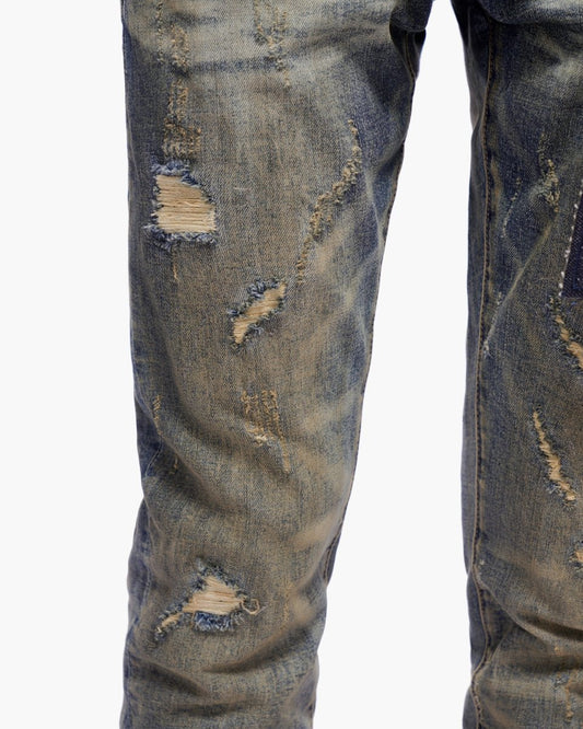 Haste Vintage Dark Blue Wash Skinny Jeans - Valabasas
