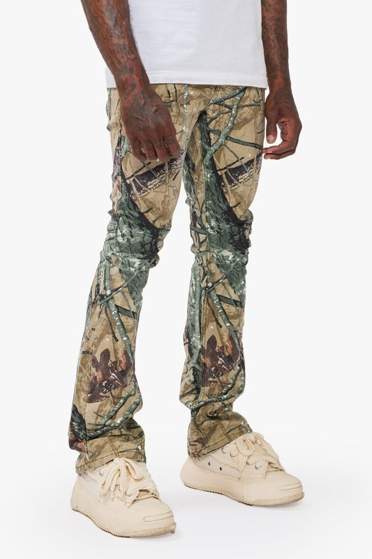 Hazard Forest Camo Stacked Jeans - Valabasas