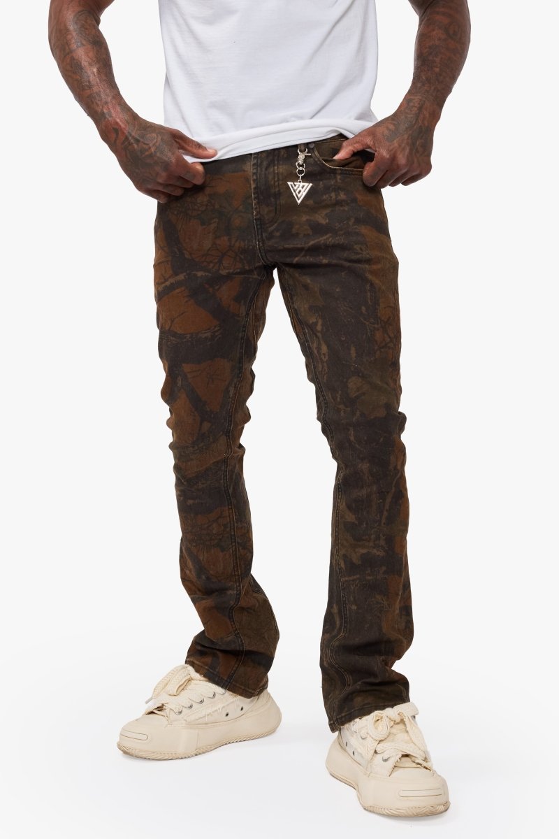 Hazard Wilderness Camo Stacked Jeans - Valabasas