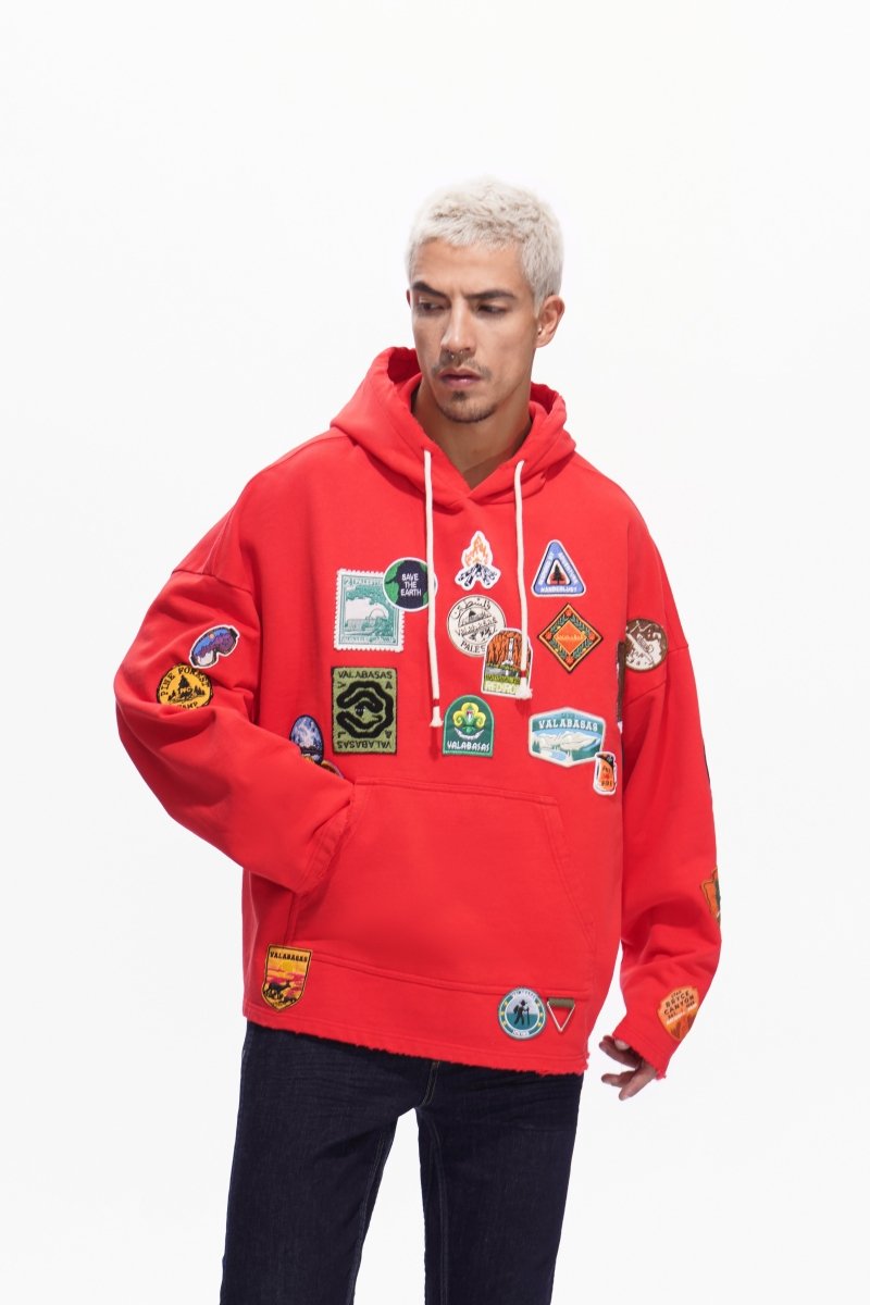Haze Washed Red Hoodie - Valabasas