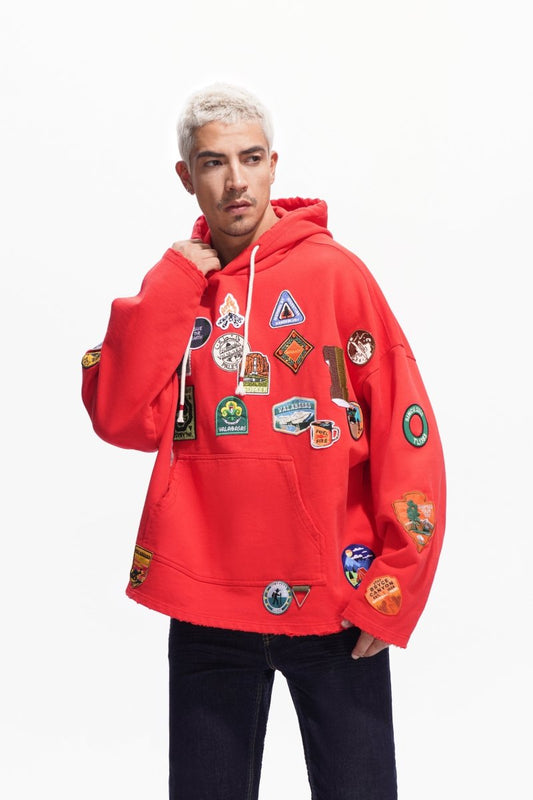 Haze Washed Red Hoodie - Valabasas