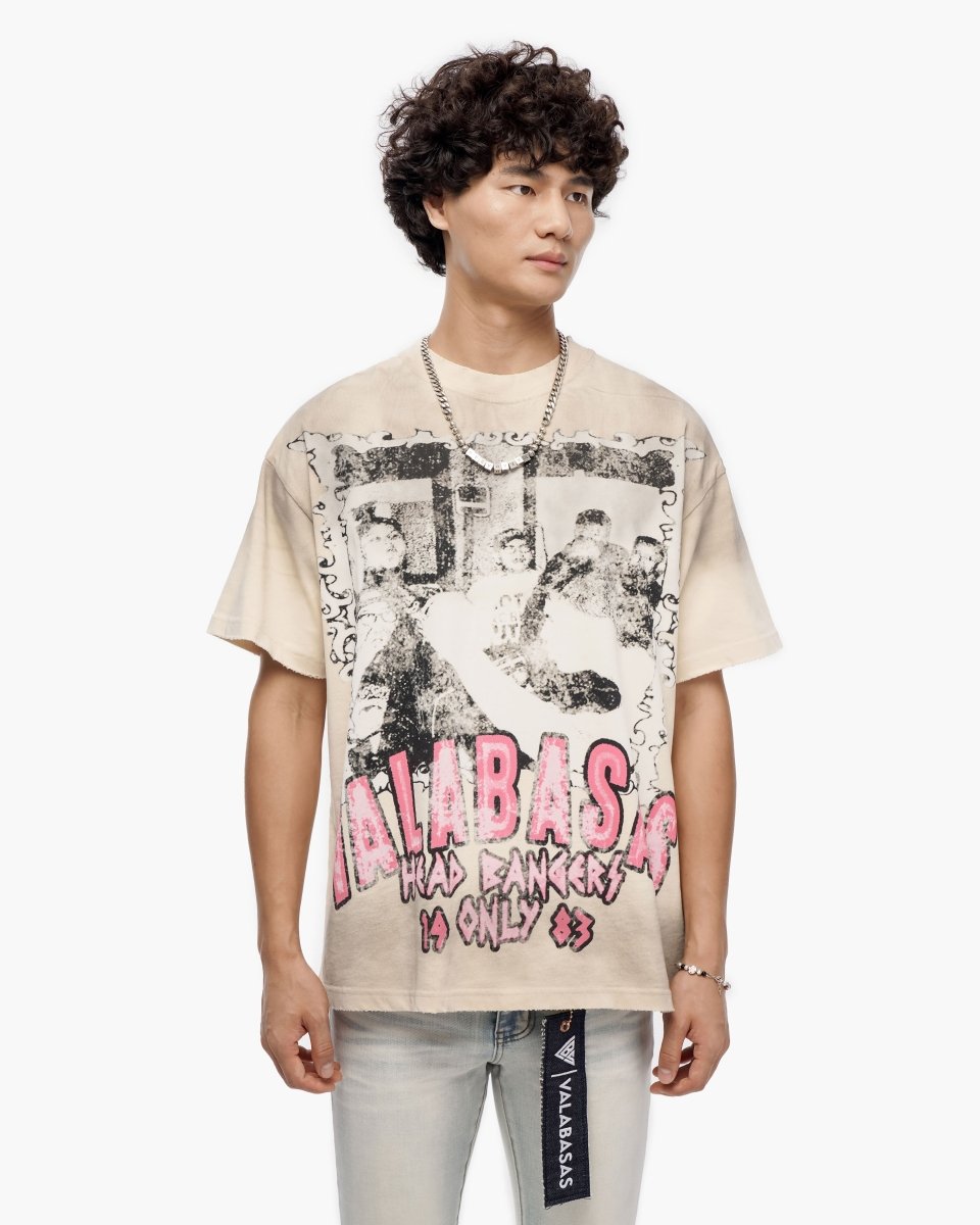 Head Bangers Cream Tee - Valabasas