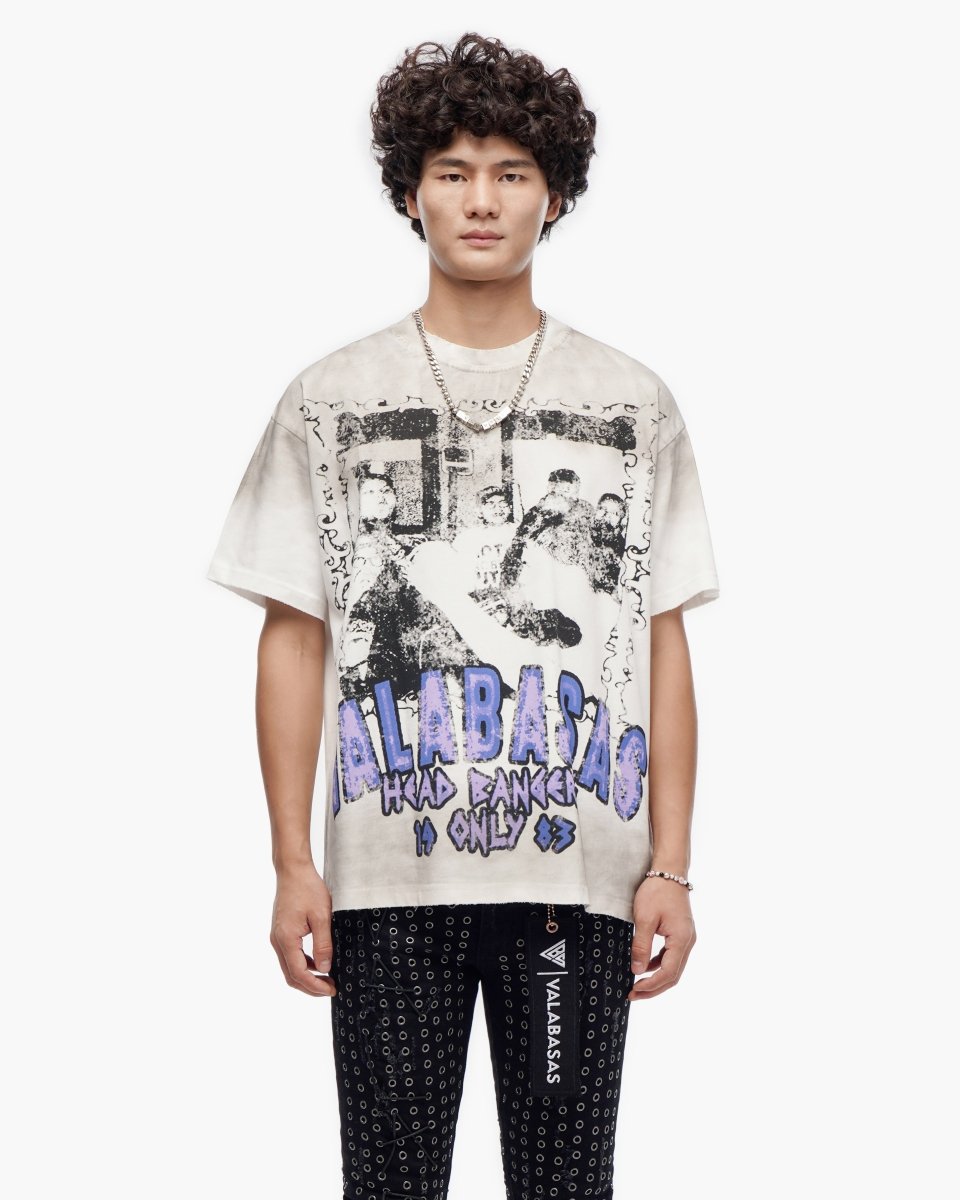 Head Bangers White Tee - Valabasas
