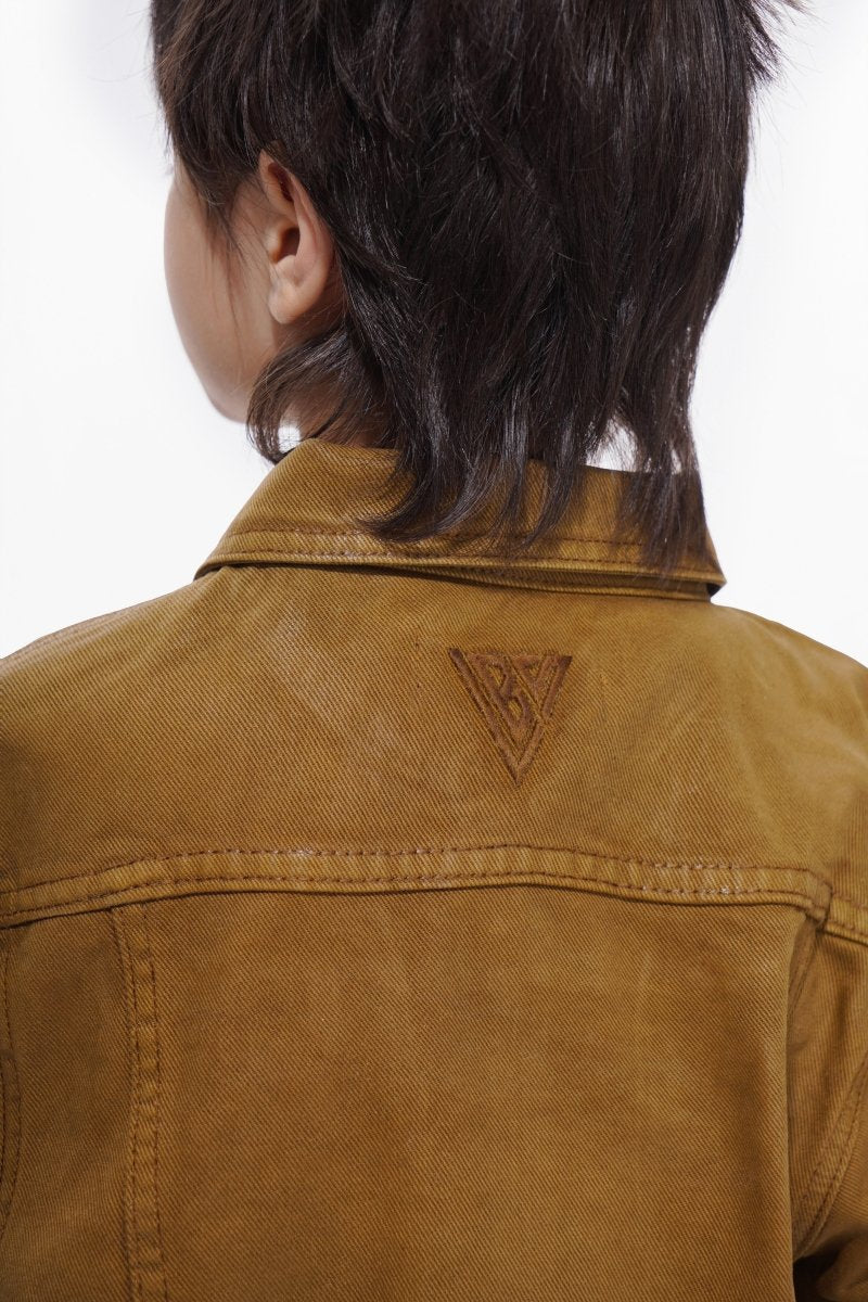 Hideout Kids Brown Waxed Jacket - Valabasas
