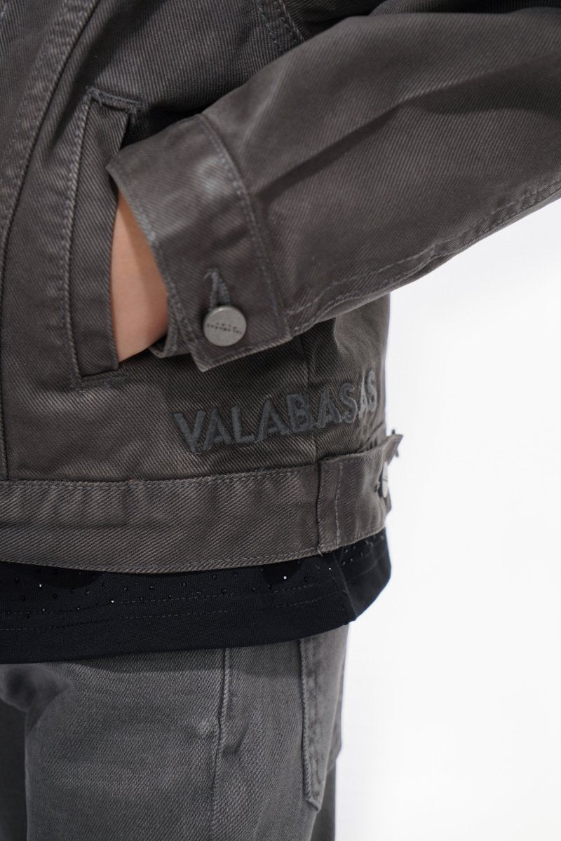Hideout Kids Grey Waxed Jacket - Valabasas