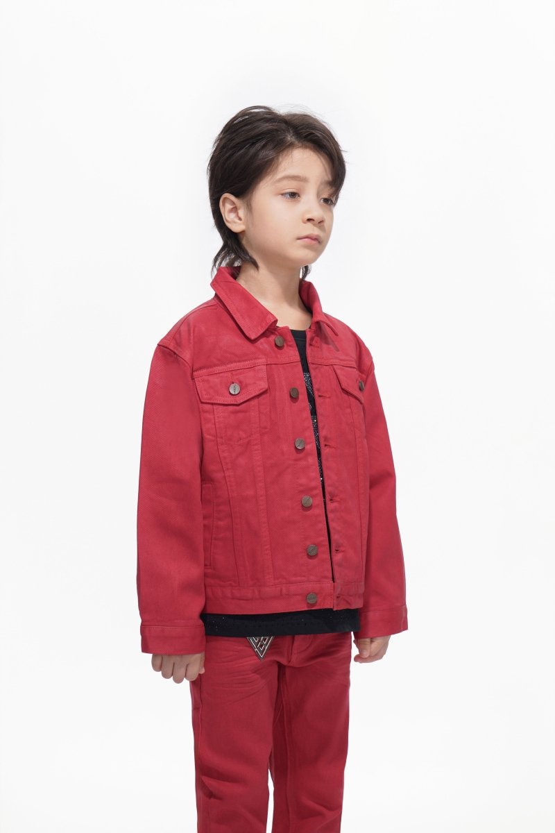 Hideout Kids Red Waxed Jacket - Valabasas